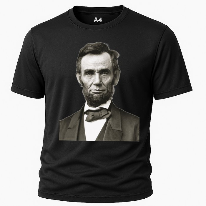 Abraham Lincoln Large Portrait Picture Cooling Performance Crew T-Shirt