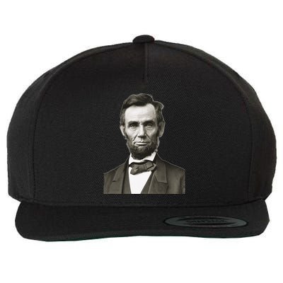 Abraham Lincoln Large Portrait Picture Wool Snapback Cap