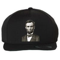 Abraham Lincoln Large Portrait Picture Wool Snapback Cap