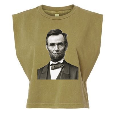 Abraham Lincoln Large Portrait Picture Garment-Dyed Women's Muscle Tee