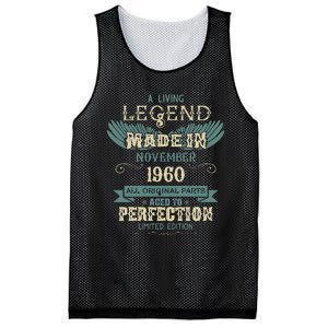 A Living Legend Born In November 1960 – Happy Birthday Mesh Reversible Basketball Jersey Tank