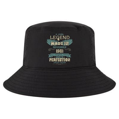 A Living Legend Born In November 1981 – Happy Birthday Cool Comfort Performance Bucket Hat