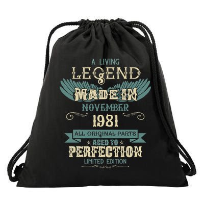 A Living Legend Born In November 1981 – Happy Birthday Drawstring Bag