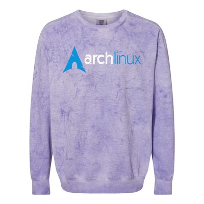 Arch Linux Lover Light Tagline And Blue Colorblast Crewneck Sweatshirt