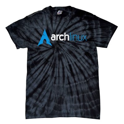 Arch Linux Lover Light Tagline And Blue Tie-Dye T-Shirt