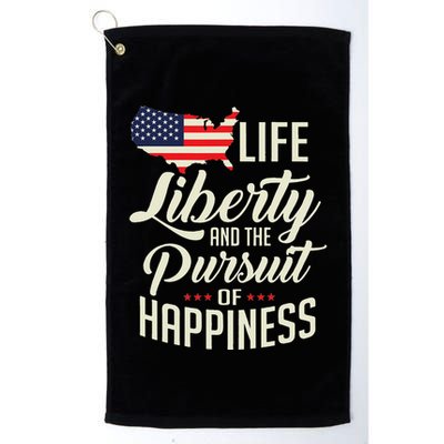 America Life Liberty And The Pursuit Of Happiness Golf Towel