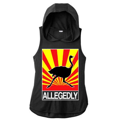 Allegedly Ostrich Ladies PosiCharge Tri-Blend Wicking Draft Hoodie Tank