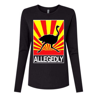 Allegedly Ostrich Womens Cotton Relaxed Long Sleeve T-Shirt