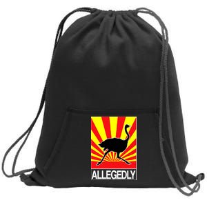 Allegedly Ostrich Sweatshirt Cinch Pack Bag