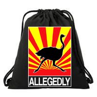 Allegedly Ostrich Drawstring Bag