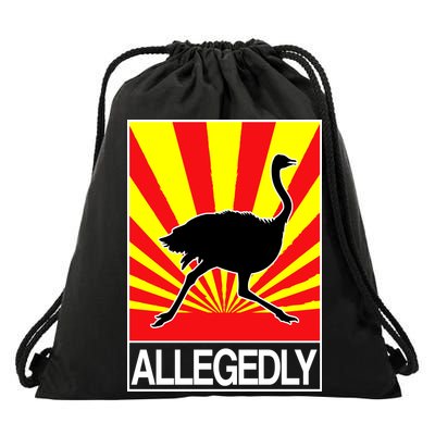 Allegedly Ostrich Drawstring Bag