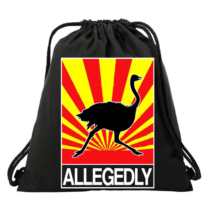 Allegedly Ostrich Drawstring Bag