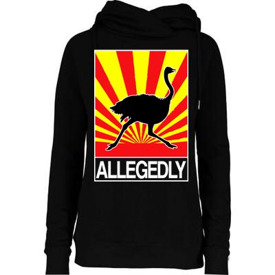 Allegedly Ostrich Womens Funnel Neck Pullover Hood