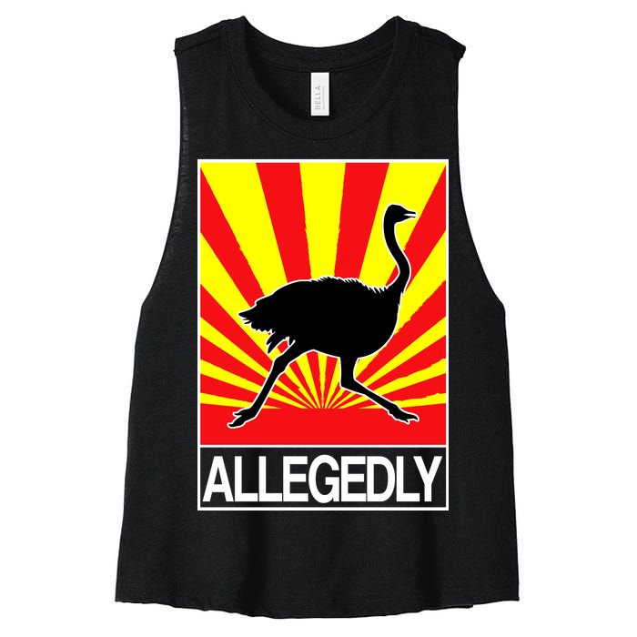 Allegedly Ostrich Women's Racerback Cropped Tank