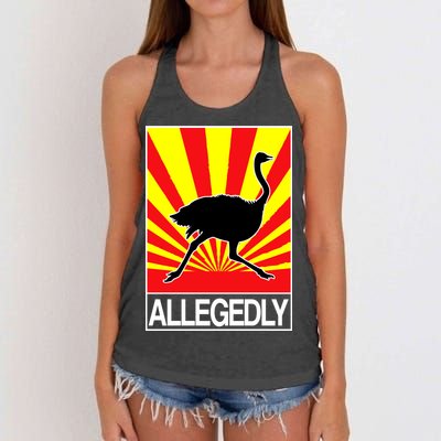 Allegedly Ostrich Women's Knotted Racerback Tank