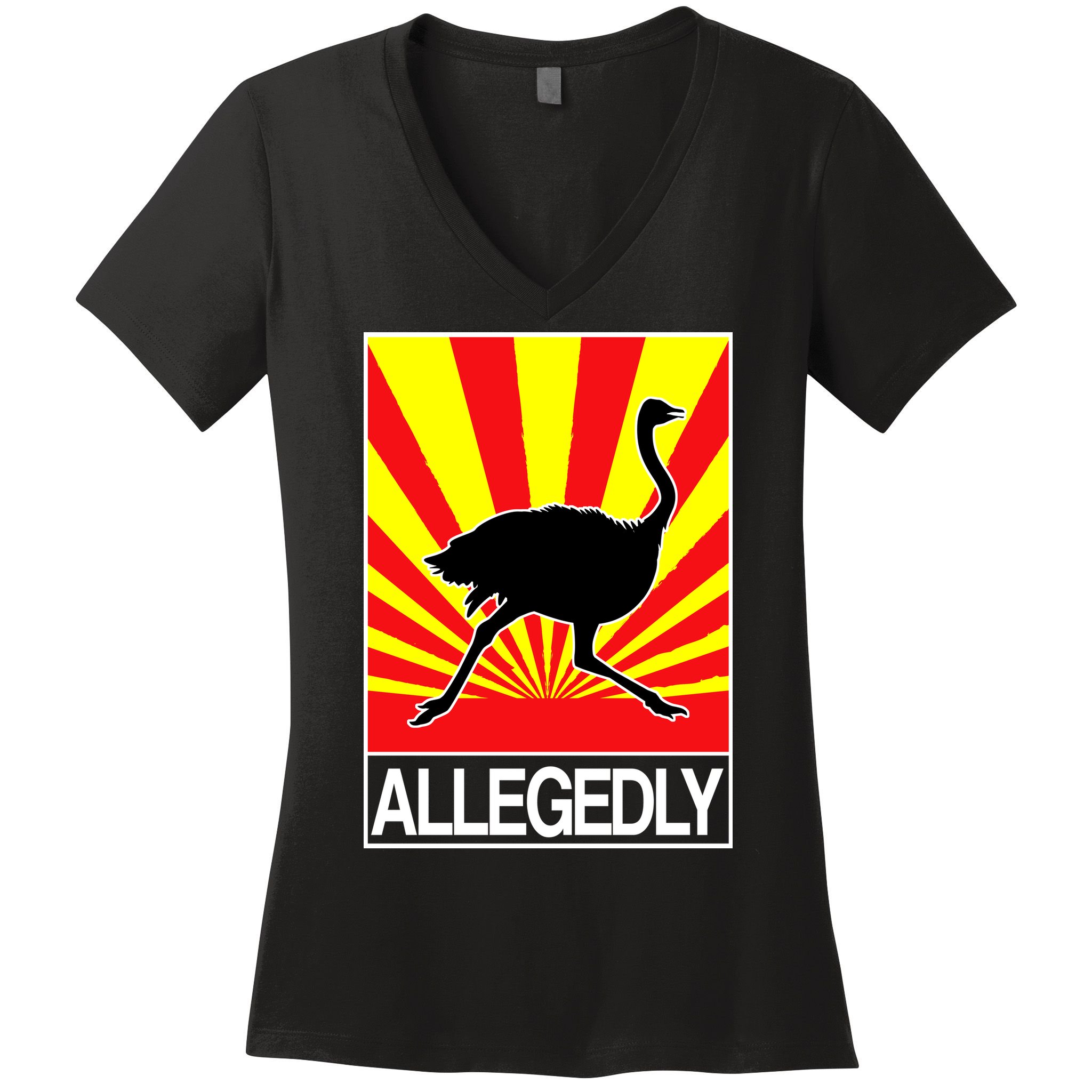 Allegedly Ostrich Women's V-Neck T-Shirt