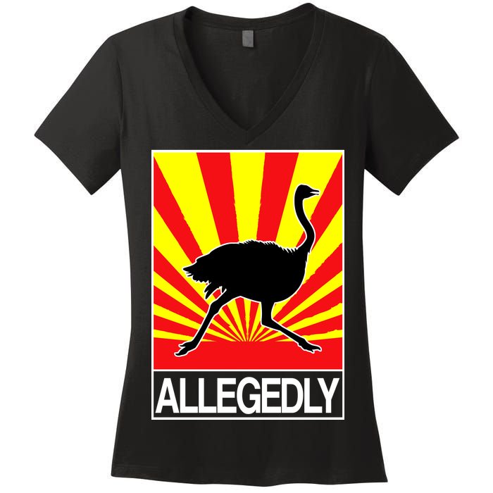 Allegedly Ostrich Women's V-Neck T-Shirt