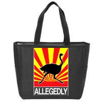 Allegedly Ostrich Zip Tote Bag