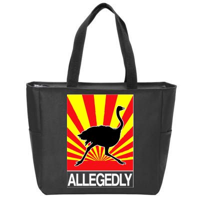 Allegedly Ostrich Zip Tote Bag