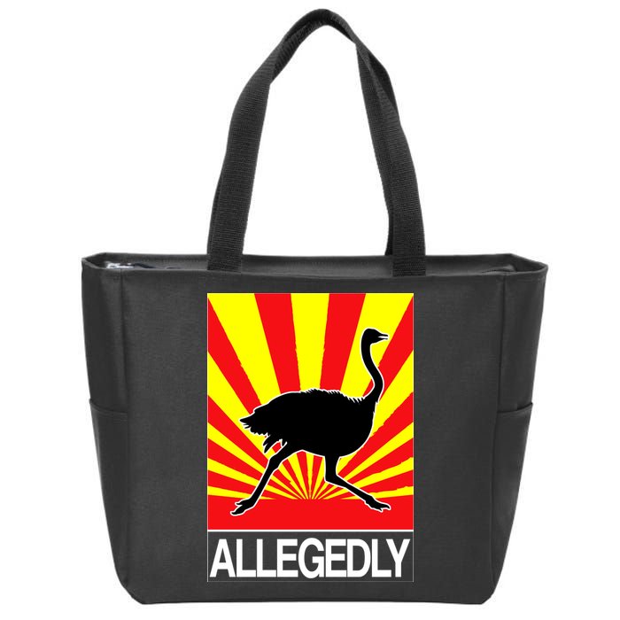 Allegedly Ostrich Zip Tote Bag