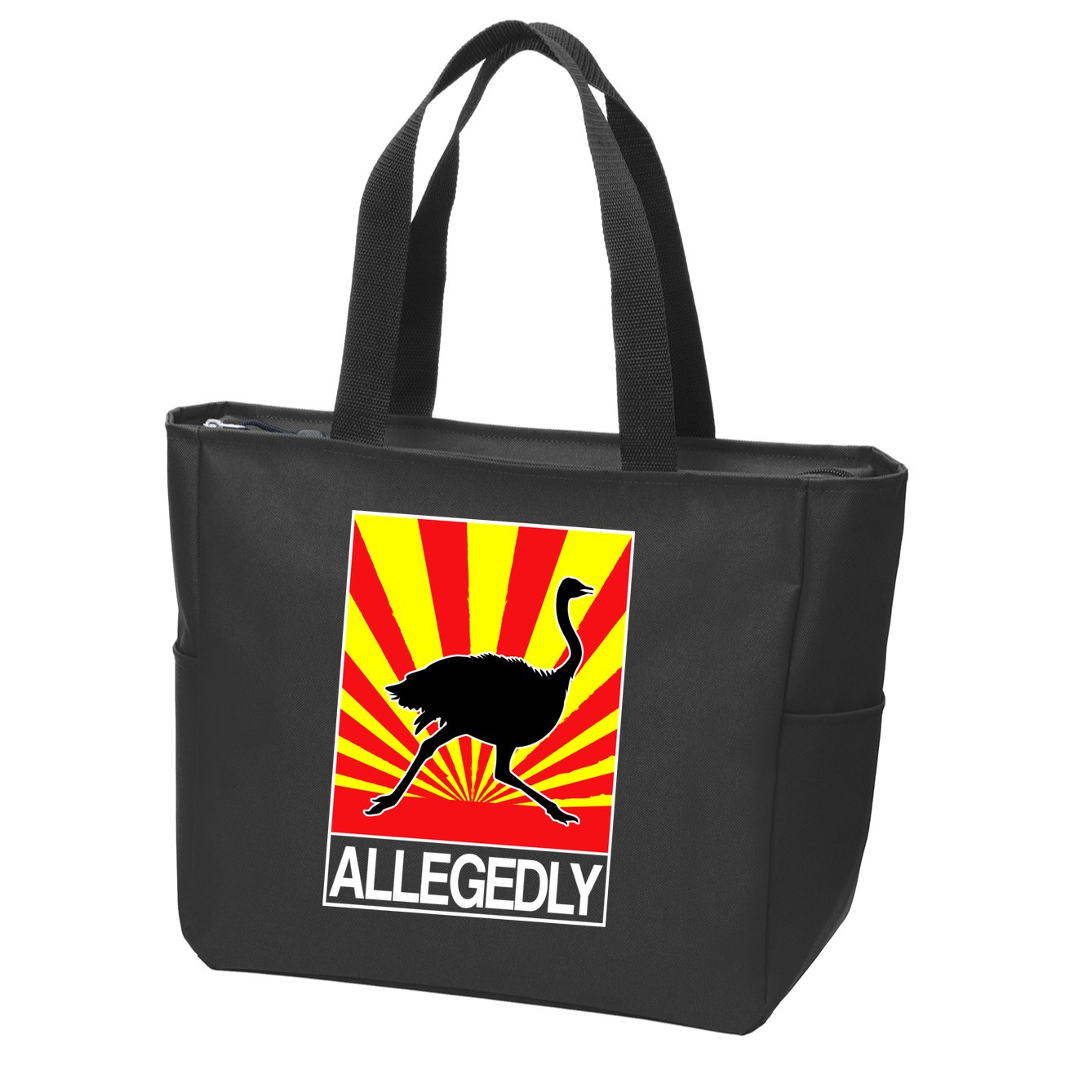 Allegedly Ostrich Zip Tote Bag