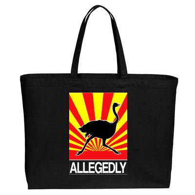 Allegedly Ostrich Cotton Canvas Jumbo Tote