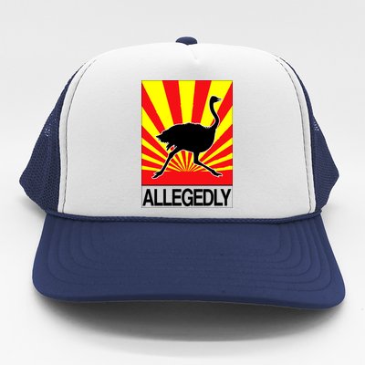 Allegedly Ostrich Trucker Hat