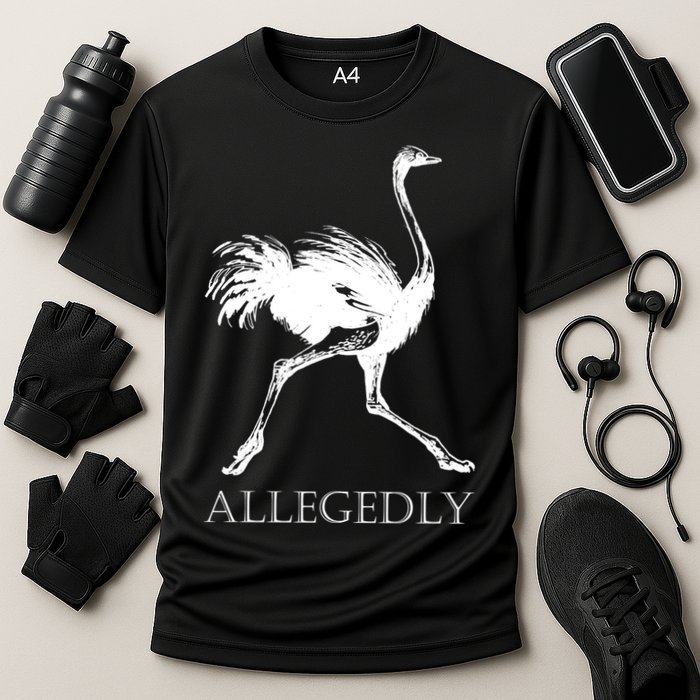 Allegedly Ostrich Flightless Bird Cooling Performance Crew T-Shirt
