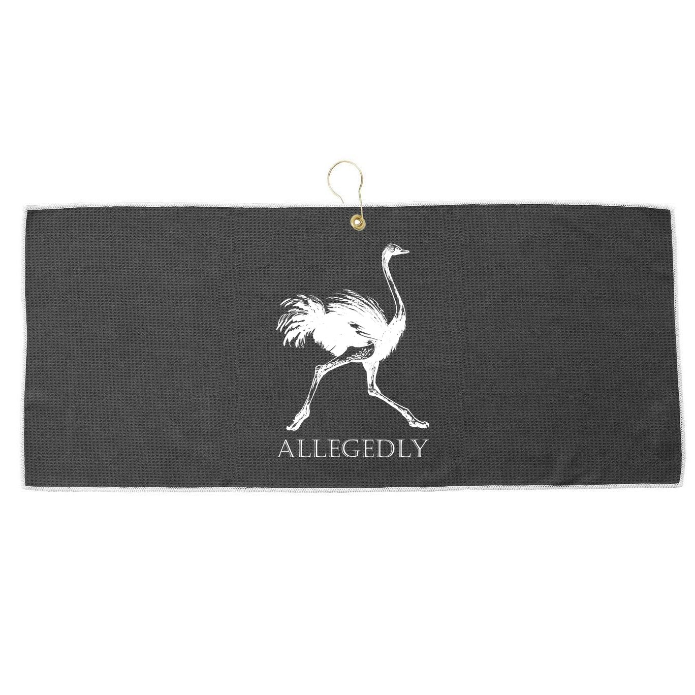 Allegedly Ostrich Flightless Bird Large Microfiber Waffle Golf Towel