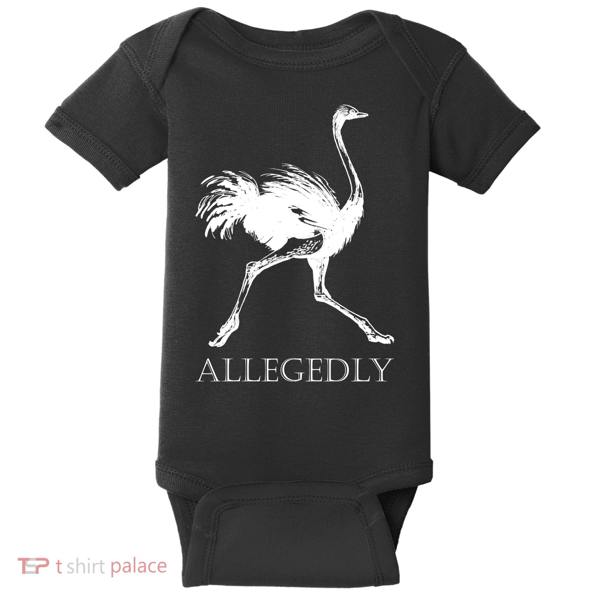 Allegedly Ostrich Flightless Bird Baby Bodysuit