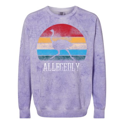 Allegedly Ostrich Lover Vintage Colorblast Crewneck Sweatshirt