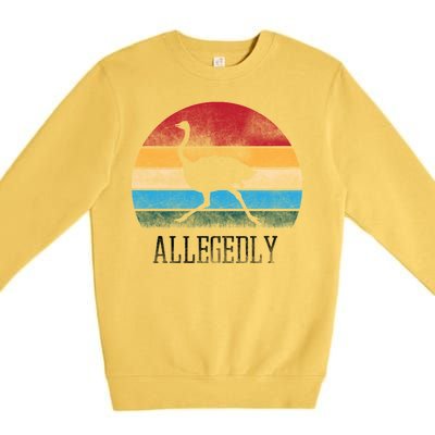 Allegedly Ostrich Lover Vintage Premium Crewneck Sweatshirt