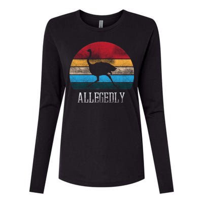 Allegedly Ostrich Lover Vintage Womens Cotton Relaxed Long Sleeve T-Shirt