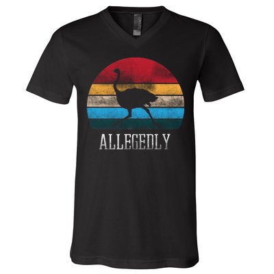 Allegedly Ostrich Lover Vintage V-Neck T-Shirt