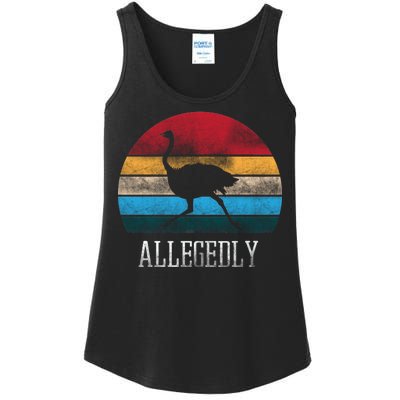 Allegedly Ostrich Lover Vintage Ladies Essential Tank