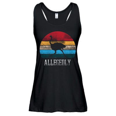 Allegedly Ostrich Lover Vintage Ladies Essential Flowy Tank