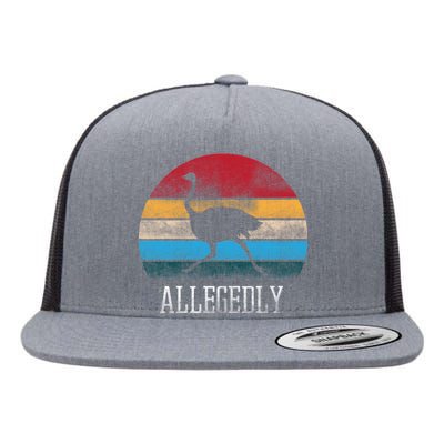 Allegedly Ostrich Lover Vintage Flat Bill Trucker Hat