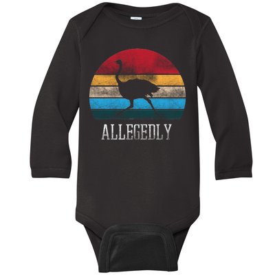 Allegedly Ostrich Lover Vintage Baby Long Sleeve Bodysuit