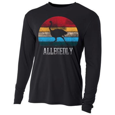 Allegedly Ostrich Lover Vintage Cooling Performance Long Sleeve Crew