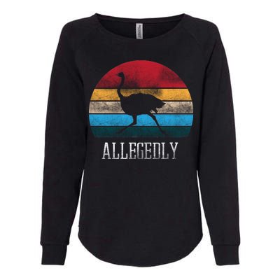 Allegedly Ostrich Lover Vintage Womens California Wash Sweatshirt