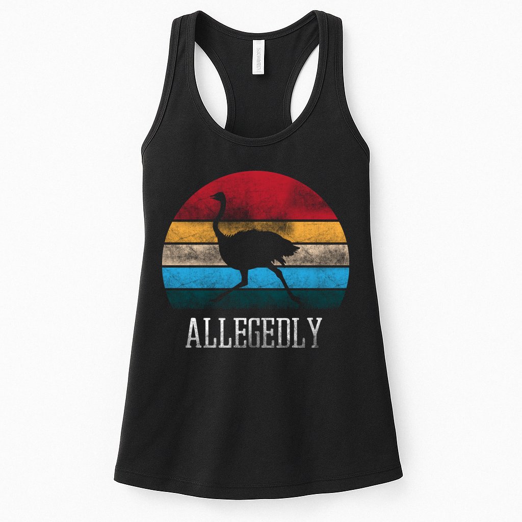 Allegedly Ostrich Lover Vintage Womens Tank Top