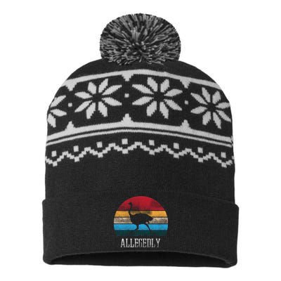 Allegedly Ostrich Lover Vintage USA-Made Snowflake Beanie