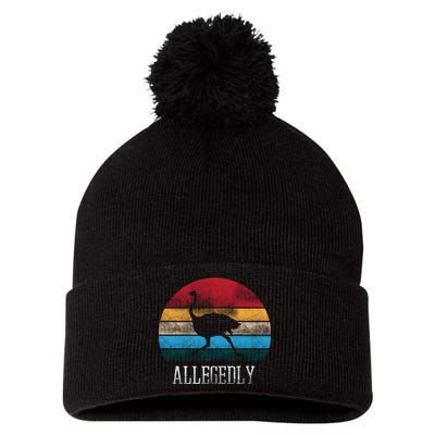 Allegedly Ostrich Lover Vintage Pom Pom 12in Knit Beanie