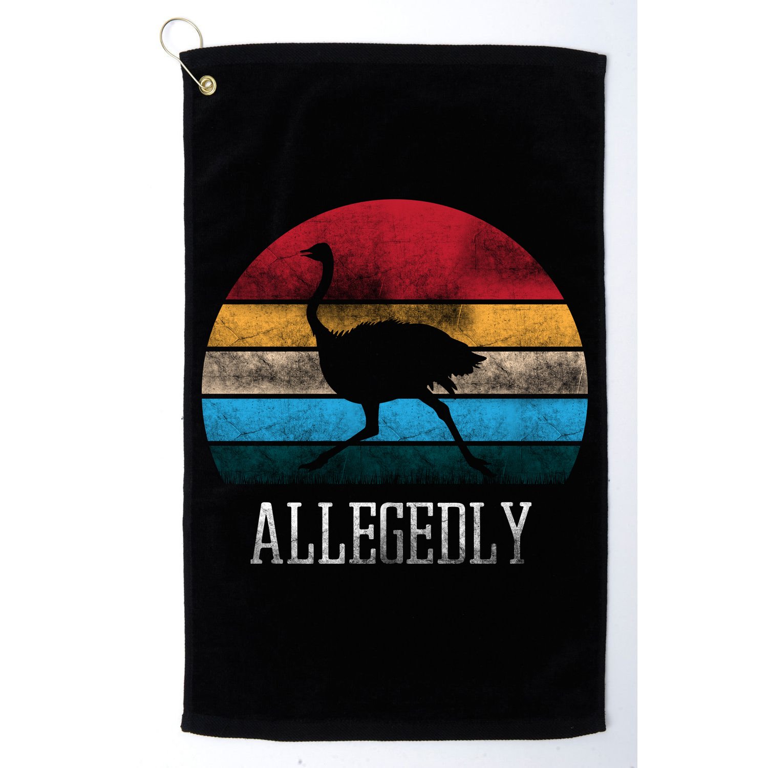 Allegedly Ostrich Lover Vintage Golf Towel