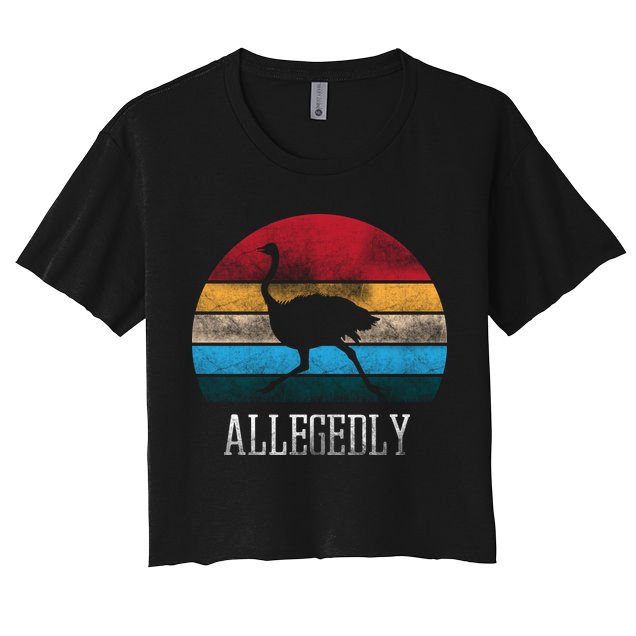 Allegedly Ostrich Lover Vintage Crop Top