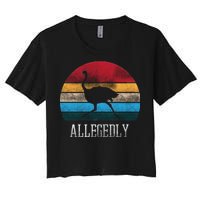 Allegedly Ostrich Lover Vintage Women's Crop Top Tee