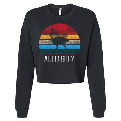 Allegedly Ostrich Lover Vintage Cropped Pullover Crew