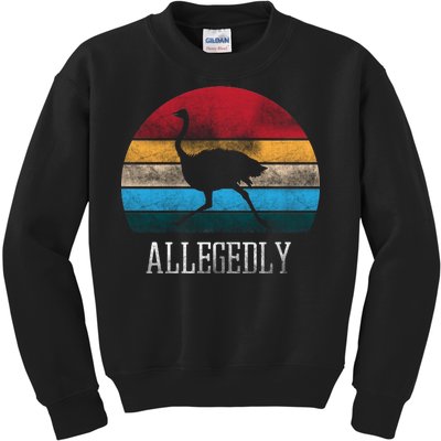 Allegedly Ostrich Lover Vintage Kids Sweatshirt