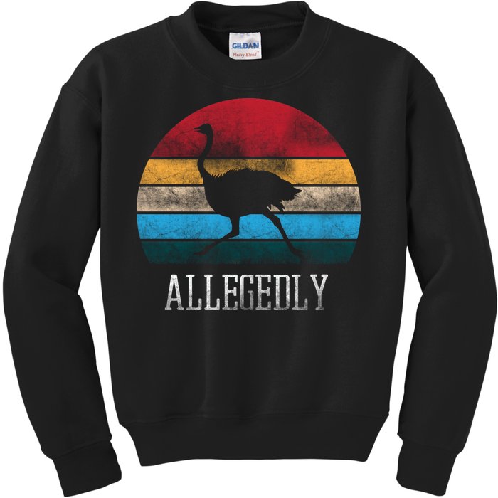 Allegedly Ostrich Lover Vintage Kids Sweatshirt