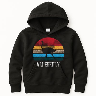 Allegedly Ostrich Lover Vintage Kids Hoodie